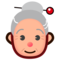 Old Woman - Medium Light emoji on Emojidex